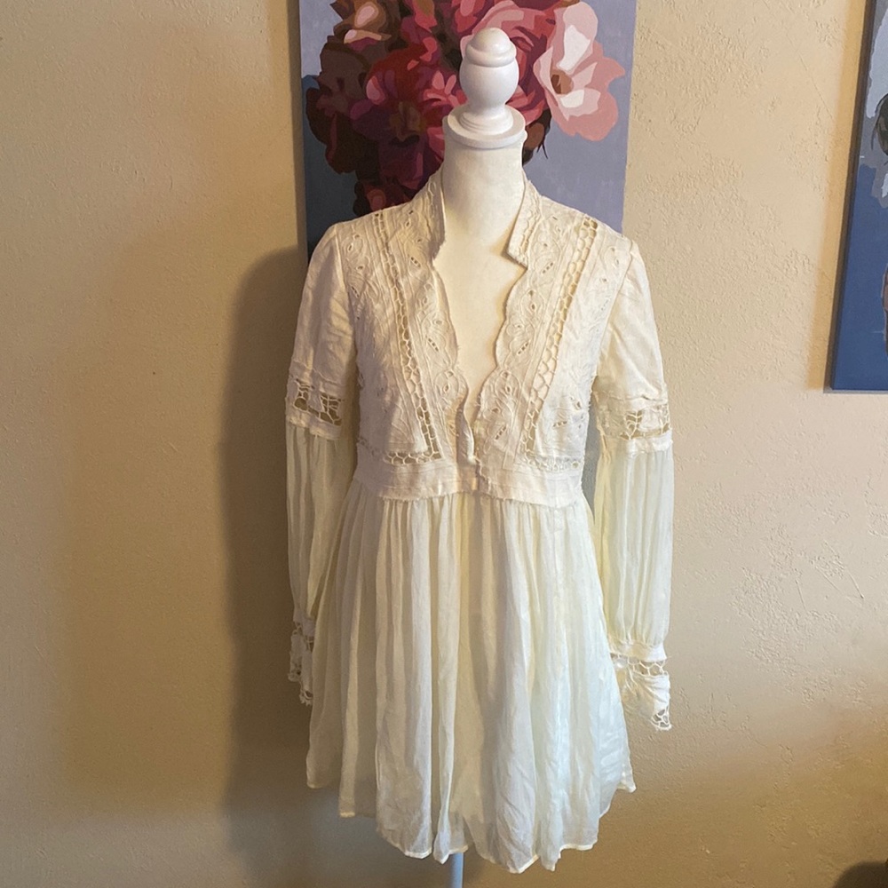 Free People In Dreamland Cutwork Mini Dress - Picture 5 of 13